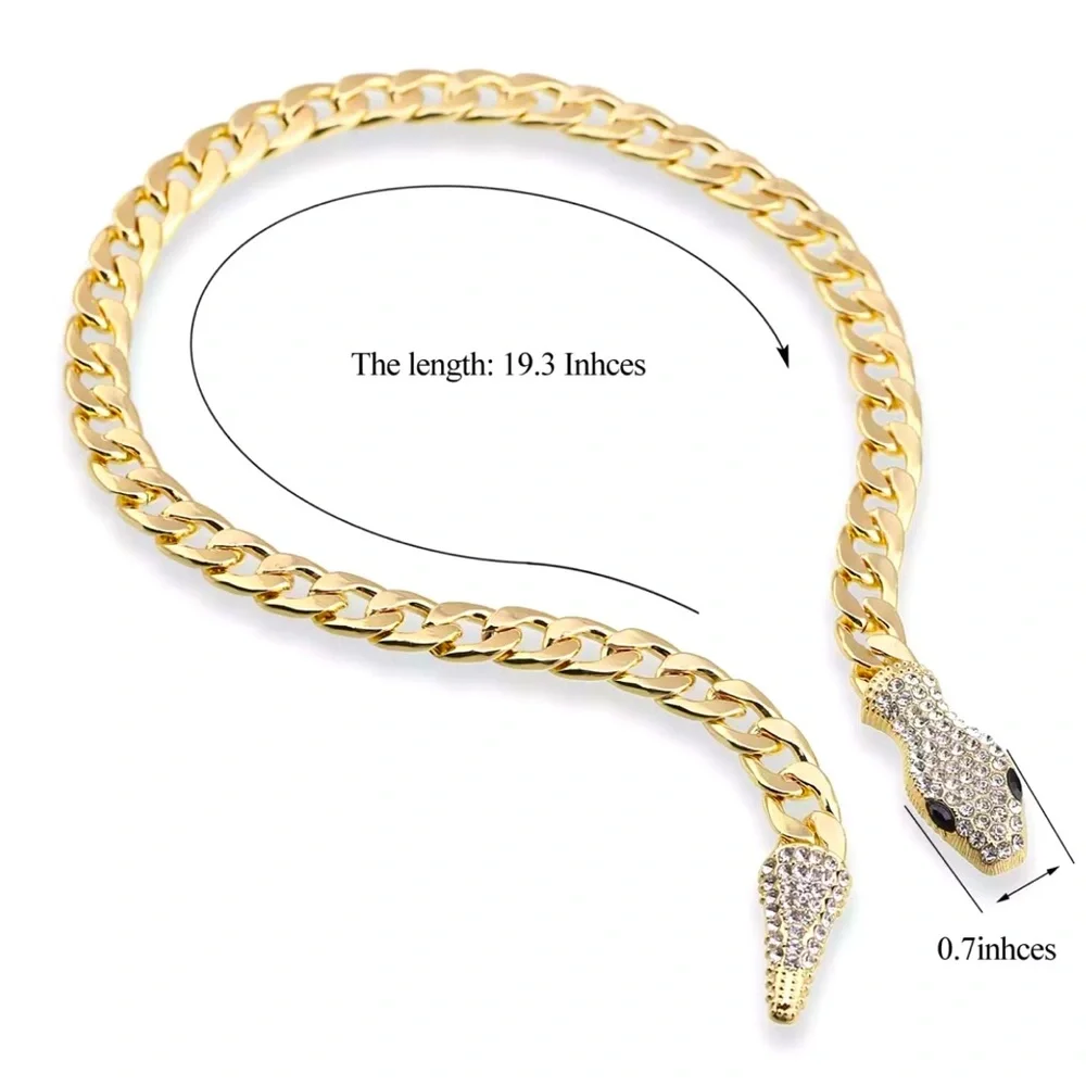 ✨Chunky Snake Cuban Lariat Necklace✨ - Picture 2 of 5